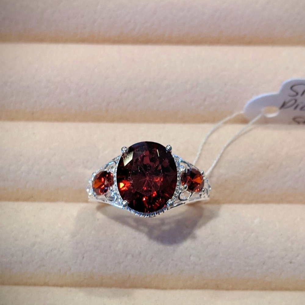 Simulated Red Diamond ring